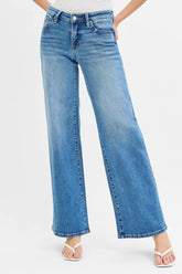 Low Rise Wide Leg Jeans With Plus Size Risen MEDIUM 0